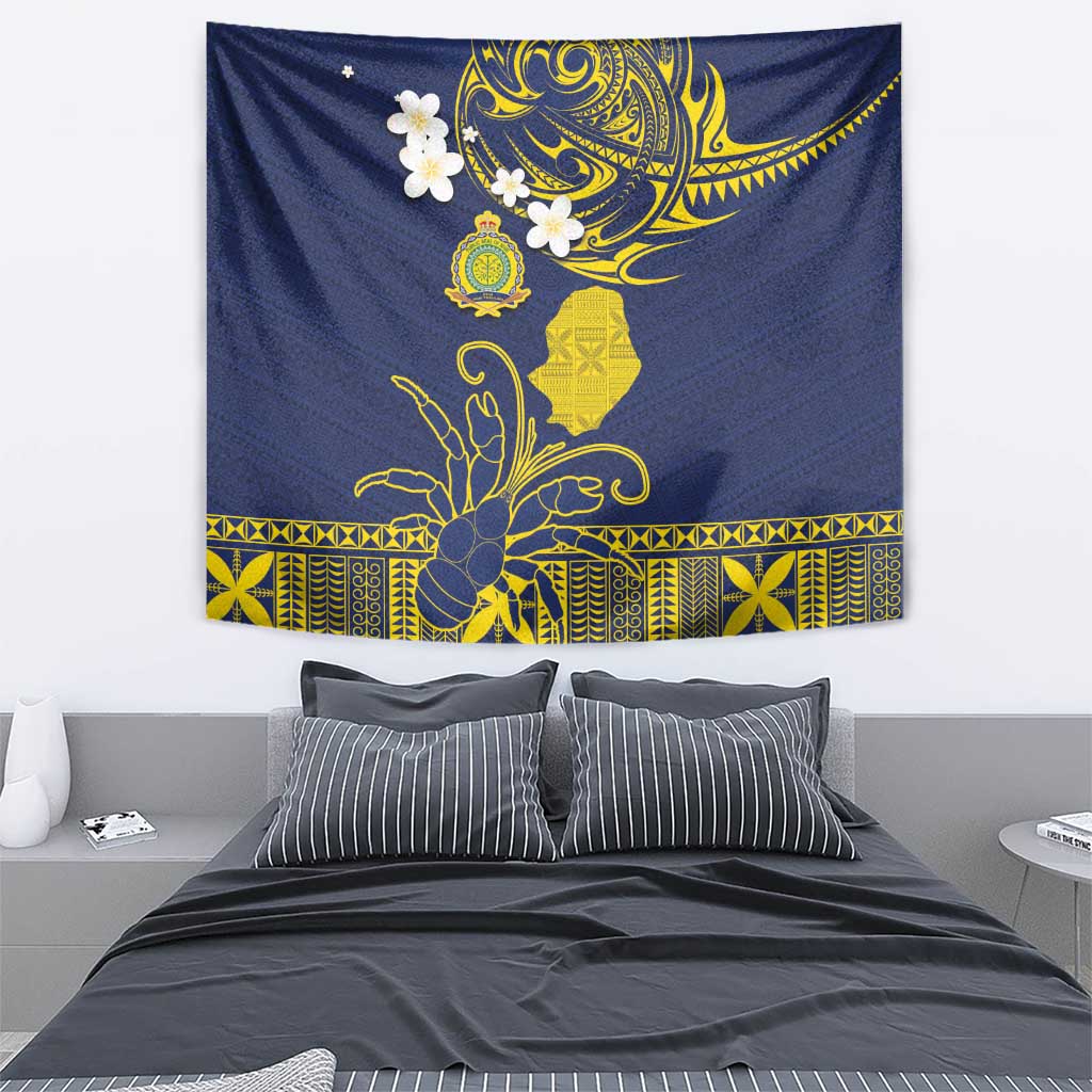 Niue Independence Day Tapestry Hiapo Pattern Fiti Pua and Uga LT03 - Polynesian Pride