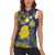 Niue Independence Day Women Sleeveless Polo Shirt Hiapo Pattern Fiti Pua and Uga