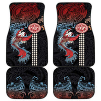 Hawaii and Japanese Together Car Mats Koi Fish and Kakau Pattern LT03 - Polynesian Pride