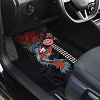 Hawaii and Japanese Together Car Mats Koi Fish and Kakau Pattern LT03 - Polynesian Pride