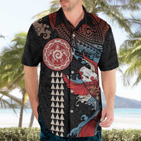 Hawaii and Japanese Together Hawaiian Shirt Koi Fish and Kakau Pattern LT03 - Polynesian Pride