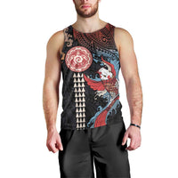 Hawaii and Japanese Together Men Tank Top Koi Fish and Kakau Pattern LT03 - Polynesian Pride