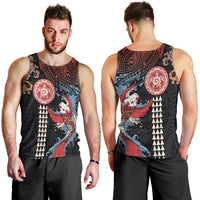 Hawaii and Japanese Together Men Tank Top Koi Fish and Kakau Pattern LT03 - Polynesian Pride