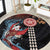 Hawaii and Japanese Together Round Carpet Koi Fish and Kakau Pattern