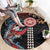 Hawaii and Japanese Together Round Carpet Koi Fish and Kakau Pattern