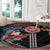 Hawaii and Japanese Together Round Carpet Koi Fish and Kakau Pattern