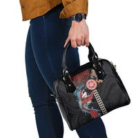 Hawaii and Japanese Together Shoulder Handbag Koi Fish and Kakau Pattern LT03 - Polynesian Pride