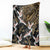 Hawaii and Japanese Together Blanket Cranes Birds with Kakau Pattern