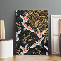 Hawaii and Japanese Together Canvas Wall Art Cranes Birds with Kakau Pattern LT03 - Polynesian Pride