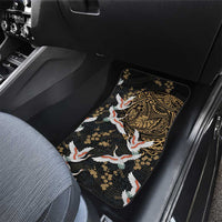Hawaii and Japanese Together Car Mats Cranes Birds with Kakau Pattern LT03 - Polynesian Pride