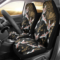 Hawaii and Japanese Together Car Seat Cover Cranes Birds with Kakau Pattern LT03 - Polynesian Pride
