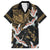 Hawaii and Japanese Together Family Matching Long Sleeve Bodycon Dress and Hawaiian Shirt Cranes Birds with Kakau Pattern