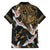 Hawaii and Japanese Together Family Matching Off Shoulder Short Dress and Hawaiian Shirt Cranes Birds with Kakau Pattern