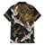 Hawaii and Japanese Together Family Matching Short Sleeve Bodycon Dress and Hawaiian Shirt Cranes Birds with Kakau Pattern