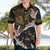 Hawaii and Japanese Together Hawaiian Shirt Cranes Birds with Kakau Pattern