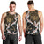 Hawaii and Japanese Together Men Tank Top Cranes Birds with Kakau Pattern