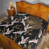 Hawaii and Japanese Together Quilt Cranes Birds with Kakau Pattern LT03 - Polynesian Pride