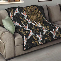 Hawaii and Japanese Together Quilt Cranes Birds with Kakau Pattern LT03 - Polynesian Pride