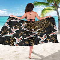 Hawaii and Japanese Together Sarong Cranes Birds with Kakau Pattern LT03 - Polynesian Pride