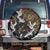 Hawaii and Japanese Together Spare Tire Cover Cranes Birds with Kakau Pattern