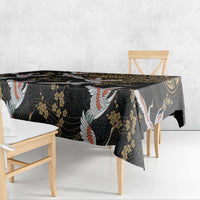 Hawaii and Japanese Together Tablecloth Cranes Birds with Kakau Pattern LT03 - Polynesian Pride