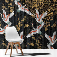 Hawaii and Japanese Together Window Curtain Cranes Birds with Kakau Pattern LT03 - Polynesian Pride