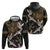 Hawaii and Japanese Together Zip Hoodie Cranes Birds with Kakau Pattern