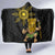 Hawaii and Philippines Together Hooded Blanket Warrior Tiki Mask and Filipino Sun Polynesian Style