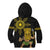 Hawaii and Philippines Together Kid Hoodie Warrior Tiki Mask and Filipino Sun Polynesian Style