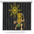 Hawaii and Philippines Together Shower Curtain Warrior Tiki Mask and Filipino Sun Polynesian Style
