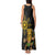 Hawaii and Philippines Together Tank Maxi Dress Warrior Tiki Mask and Filipino Sun Polynesian Style