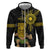 Hawaii and Philippines Together Zip Hoodie Warrior Tiki Mask and Filipino Sun Polynesian Style