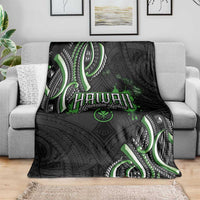 Traditional Art Hawaiian Kakau Tattoos Blanket Green Color LT03 - Polynesian Pride