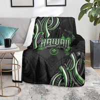 Traditional Art Hawaiian Kakau Tattoos Blanket Green Color LT03 - Polynesian Pride