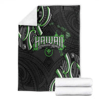Traditional Art Hawaiian Kakau Tattoos Blanket Green Color LT03 - Polynesian Pride
