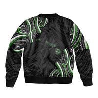 Traditional Art Hawaiian Kakau Tattoos Bomber Jacket Green Color LT03 - Polynesian Pride