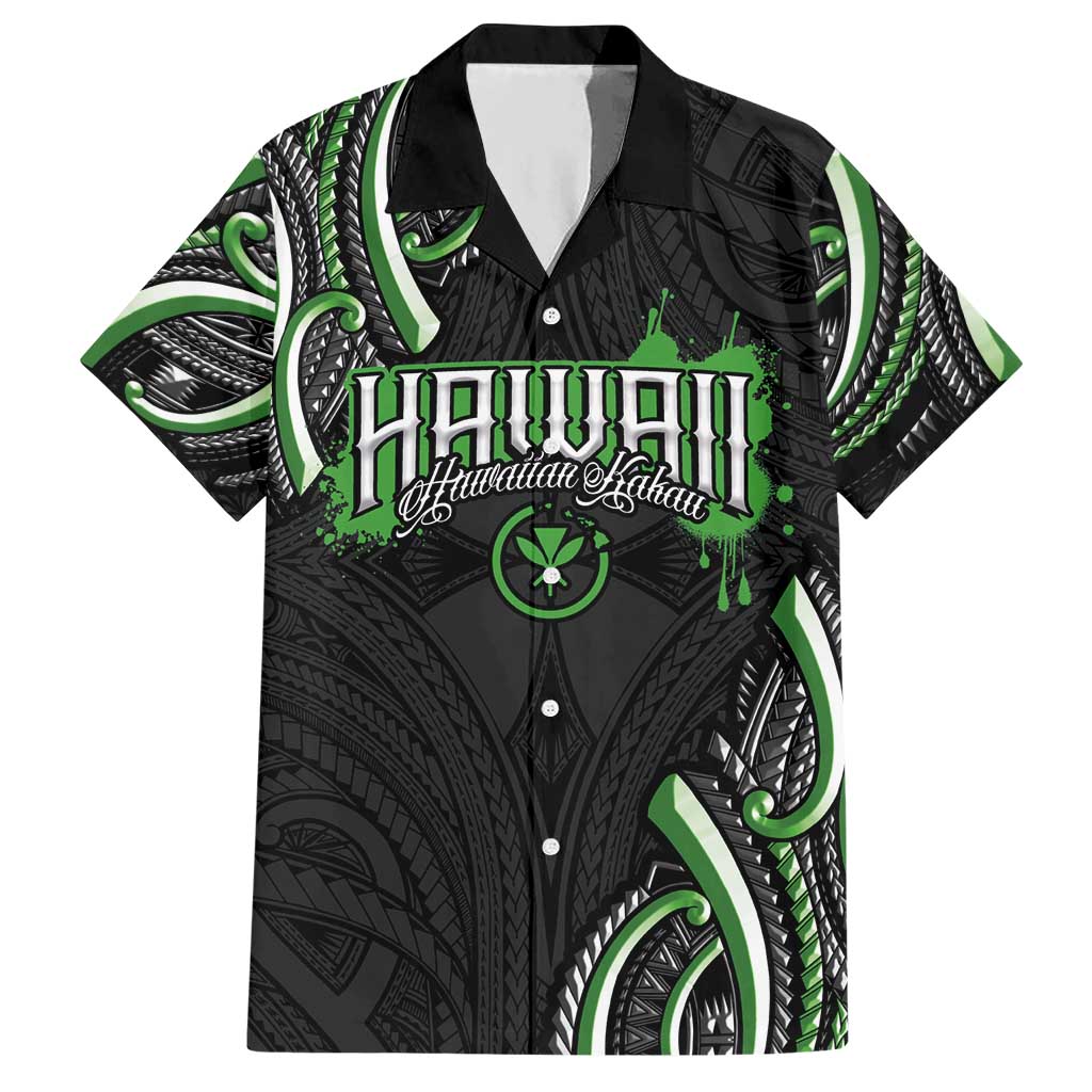 Traditional Art Hawaiian Kakau Tattoos Hawaiian Shirt Green Color LT03 Green - Polynesian Pride