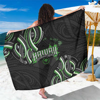 Traditional Art Hawaiian Kakau Tattoos Sarong Green Color LT03 One Size 44 x 66 inches Green - Polynesian Pride