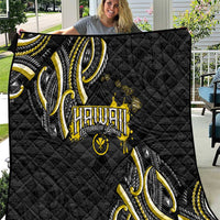 Traditional Art Hawaiian Kakau Tattoos Quilt Yellow Color LT03 Yellow - Polynesian Pride