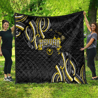 Traditional Art Hawaiian Kakau Tattoos Quilt Yellow Color LT03 - Polynesian Pride