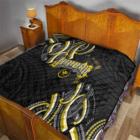 Traditional Art Hawaiian Kakau Tattoos Quilt Yellow Color LT03 - Polynesian Pride