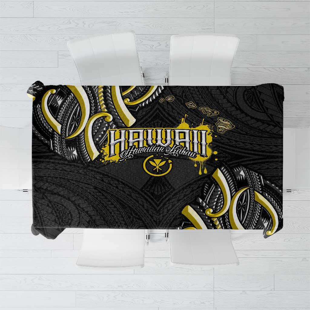 Traditional Art Hawaiian Kakau Tattoos Tablecloth Yellow Color LT03 Yellow - Polynesian Pride