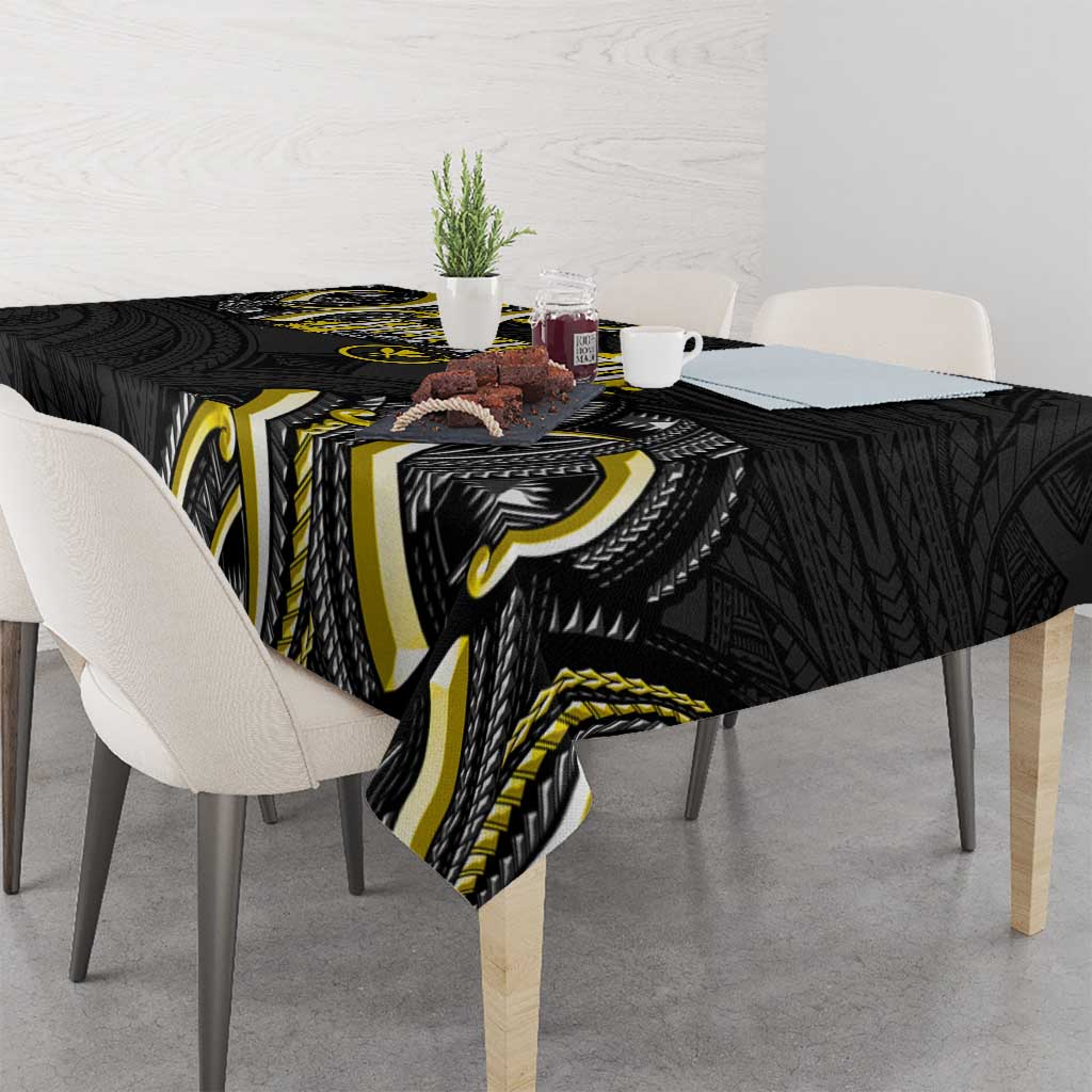 Traditional Art Hawaiian Kakau Tattoos Tablecloth Yellow Color LT03 - Polynesian Pride
