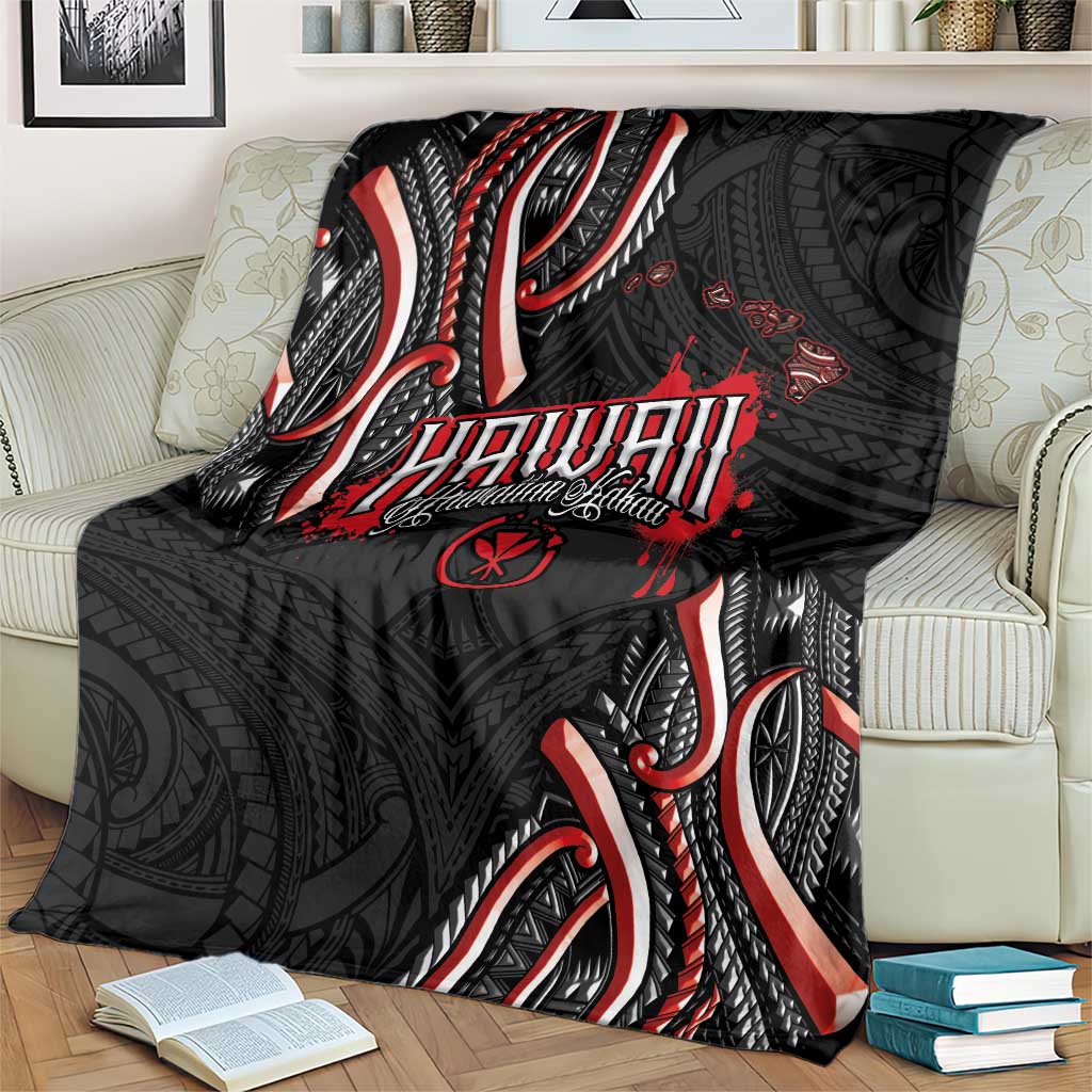 Traditional Art Hawaiian Kakau Tattoos Blanket Red Color LT03 - Polynesian Pride