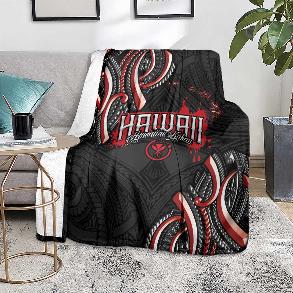 Traditional Art Hawaiian Kakau Tattoos Blanket Red Color LT03 - Polynesian Pride