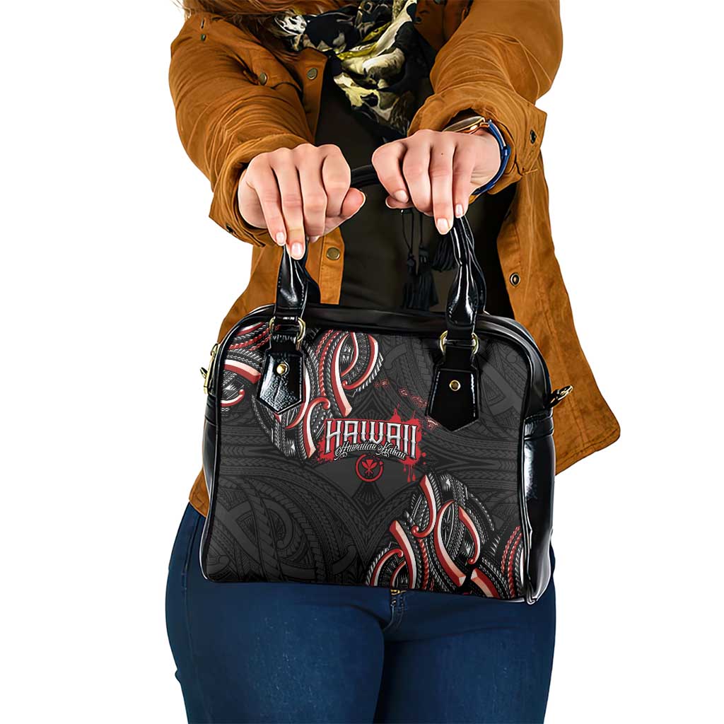 Traditional Art Hawaiian Kakau Tattoos Shoulder Handbag Red Color LT03 One Size Red - Polynesian Pride