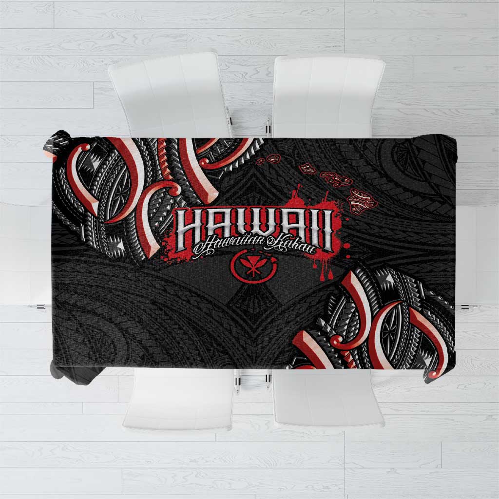Traditional Art Hawaiian Kakau Tattoos Tablecloth Red Color LT03 Red - Polynesian Pride