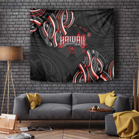 Traditional Art Hawaiian Kakau Tattoos Tapestry Red Color LT03 Red - Polynesian Pride