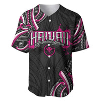 Traditional Art Hawaiian Kakau Tattoos Baseball Jersey Pink Color LT03 Pink - Polynesian Pride