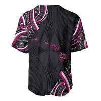 Traditional Art Hawaiian Kakau Tattoos Baseball Jersey Pink Color LT03 - Polynesian Pride